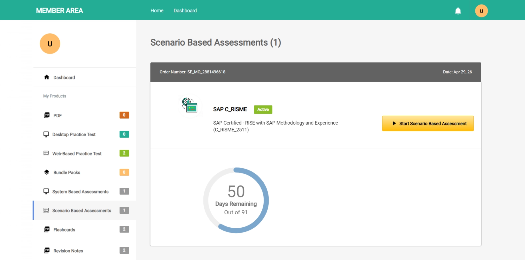 Scenario-Based Exam — Slide 1